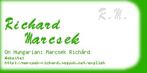 richard marcsek business card