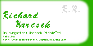 richard marcsek business card